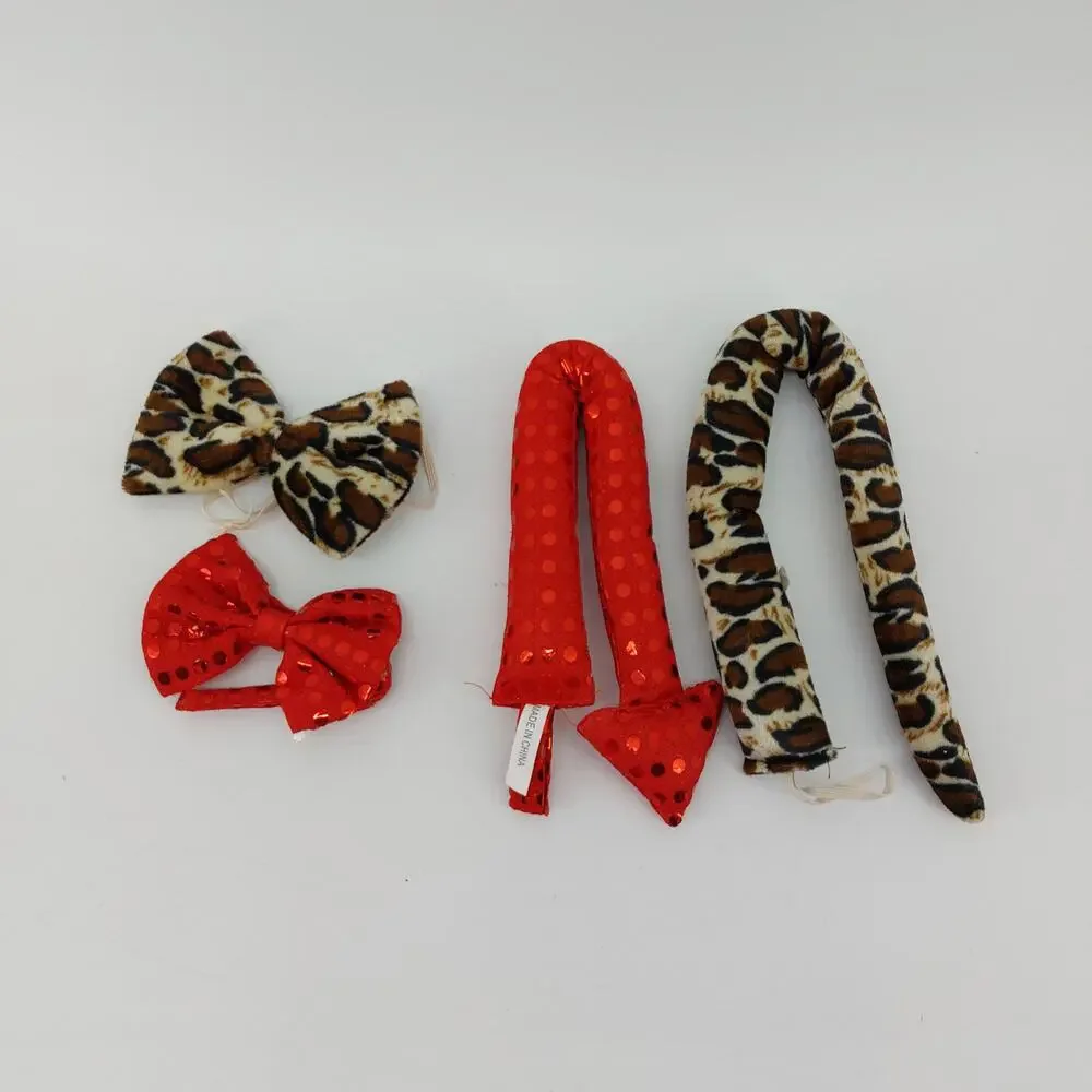Halloween Devil Leopard Cat Costume leopard Bow Tie Set of 2